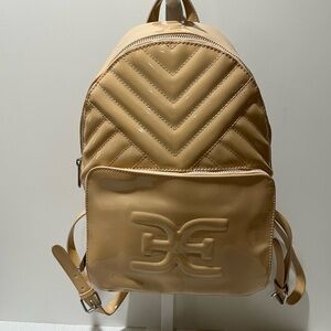 Tan  backpack patent leather Sam Edelman 12 high 8wide 5 deep